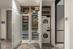 项目间更是打制了双层墙面